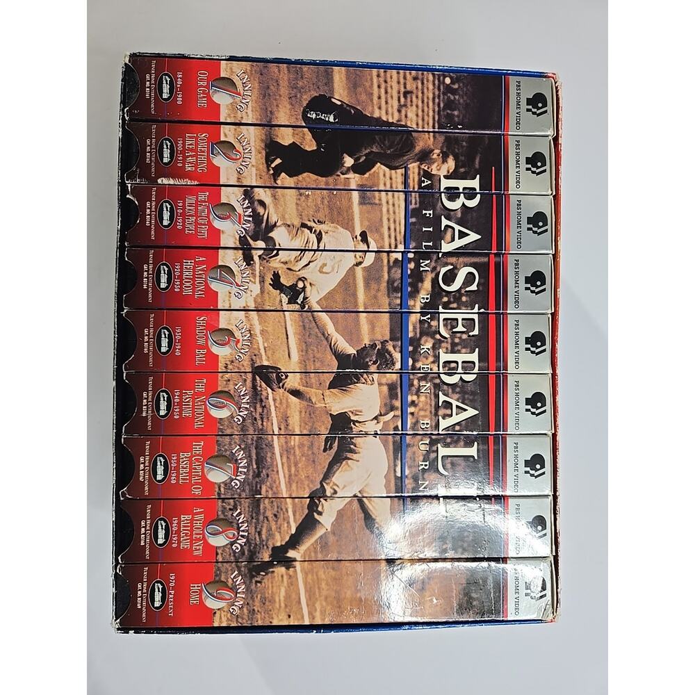 Baseball: A Film by Ken Burns - Nine Inning Boxed Set (VHS, 1997, 9-Tape Set)